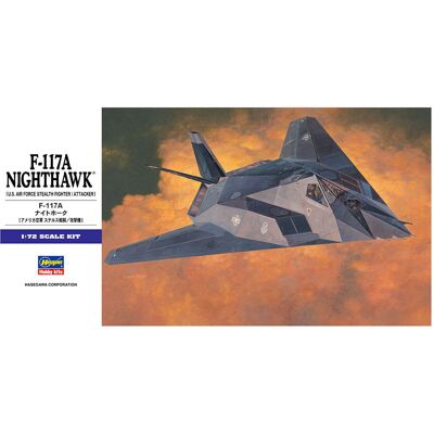 Hasegawa US Air Force Nighthawk 1/72 Plastikmodell - F-117A Hasegawa US Air Force Nighthawk 1/72 Plastikmodell - F-117A