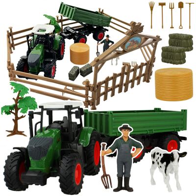 Stator Farma Traktor Przyczepa Mały Farmer Zestaw Dla Dzieci Zwierzęta Zagroda 22El. Z2099 Stator Farma Traktor Przyczepa Mały Farmer Zestaw Dla Dzieci Zwierzęta Zagroda 22El. Z2099