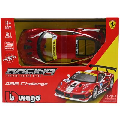 Ferrari 488 Challenge 1:24 Bburago KIT 18-26586 SAMOCHÓD MODEL DO ZŁOŻENIA Ferrari 488 Challenge 1:24 Bburago KIT 18-26586 SAMOCHÓD MODEL DO ZŁOŻENIA