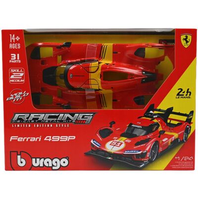 Ferrari 499p 51 1:24 Bburago Kit 18-26588 Diy Samochód Model do Złożenia Ferrari 499p 51 1:24 Bburago Kit 18-26588 Diy Samochód Model do Złożenia