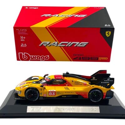 Ferrari 499P #83 KUBICA LMH FIA 24h Le Mans 2024 1:43 Bburago 18-36317 Ferrari 499P #83 KUBICA LMH FIA 24h Le Mans 2024 1:43 Bburago 18-36317