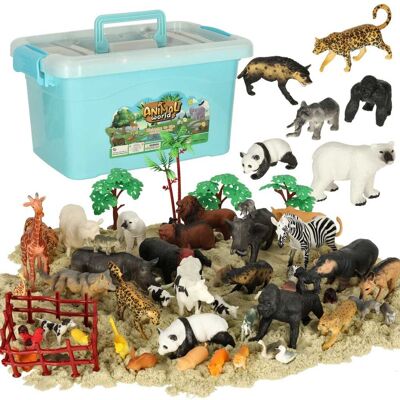Artemis Figurki Zwierząt Zwierzęta Zoo Safari Farma Akcesoria Skrzynka 59 Elementów Artemis Figurki Zwierząt Zwierzęta Zoo Safari Farma Akcesoria Skrzynka 59 Elementów