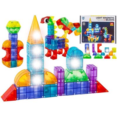 Lean Toys Figury Klocki Magnetyczne, Konstrukcyjne, Świecące Lean Toys Figury Klocki Magnetyczne, Konstrukcyjne, Świecące
