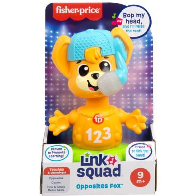 Mattel Fisher-Price Link Squad Lisek Muzyczne przeciwieństwa, Interaktywna zabawka edukacyjna, Polska wersja językowa, HYL37 Mattel Fisher-Price Link Squad Lisek Muzyczne przeciwieństwa, Interaktywna zabawka edukacyjna, Polska wersja językowa, HYL37