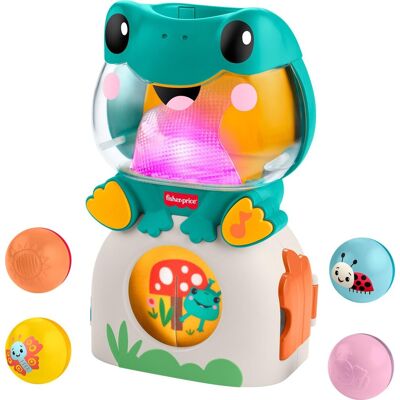 Fisher Price muzyczna żabka Zabawka interaktywna z piłeczkami, 4 piłeczki, aktywizująca zabawka rozwojowa dla niemowląt od 6 miesiąca ż.. Fisher Price muzyczna żabka Zabawka interaktywna z piłeczkami, 4 piłeczki, aktywizująca zabawka rozwojowa dla niemowląt od 6 miesiąca ż..