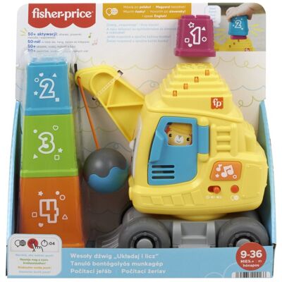 Dźwig do zabawy Fisher-Price - Kolorowe klocki do liczenia Dźwig do zabawy Fisher-Price - Kolorowe klocki do liczenia