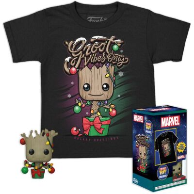 Funko Guardians Of The Galaxy -Pocket Pop - Holiday Groot + Tee (9-10 Years) Funko Guardians Of The Galaxy -Pocket Pop - Holiday Groot + Tee (9-10 Years)