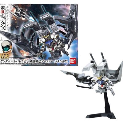 Bandai gundam - hg 1/144 barbatos & long distance booster kutan - model kit Bandai gundam - hg 1/144 barbatos & long distance booster kutan - model kit