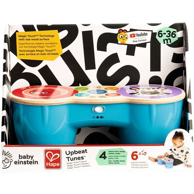 Hape Niebieski Drewniany Magic Touch Bębenek - Zabawka Muzyczna od 6 Miesięcy Hape Niebieski Drewniany Magic Touch Bębenek - Zabawka Muzyczna od 6 Miesięcy