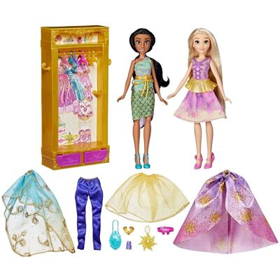 Hasbro Disney Zestaw Szafa Z Ubraniami + Lalki Jasmine I Roszpunka F5066 Hasbro Disney Zestaw Szafa Z Ubraniami + Lalki Jasmine I Roszpunka F5066