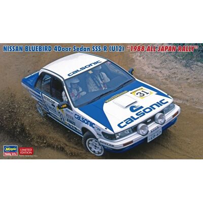 Hasegawa 20470 Nissan Bluebird 4Door Sedan SSS-R (U12) - 1988 All Japan Rally 1/24 Hasegawa 20470 Nissan Bluebird 4Door Sedan SSS-R (U12) - 1988 All Japan Rally 1/24