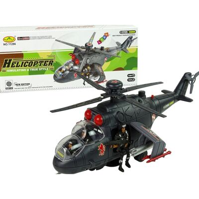 Lean Toys Helikopter Ogromne Skrzydła Światła Dźwięk + 3 Figurki Żołnierzy Lean Toys Helikopter Ogromne Skrzydła Światła Dźwięk + 3 Figurki Żołnierzy