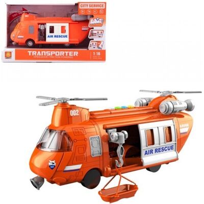 MEGADIDI Helikopter Ratunkowy Lpr Wyciągarka Transportowy Dźwięk Światło MEGADIDI Helikopter Ratunkowy Lpr Wyciągarka Transportowy Dźwięk Światło