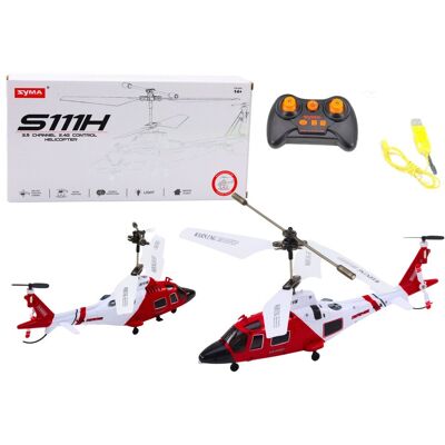 Lean Toys Helikopter Zdalnie Sterowany RC Żyroskop Syma S111H Czerwony Lean Toys Helikopter Zdalnie Sterowany RC Żyroskop Syma S111H Czerwony