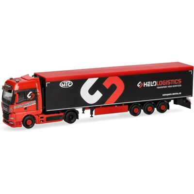 Herpa Model Ciężarówki Man Tgx Naczepa Helo-Logistik Miniatura W Skali 1:87 Herpa Model Ciężarówki Man Tgx Naczepa Helo-Logistik Miniatura W Skali 1:87
