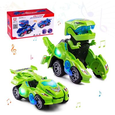 Inny producent Highttoy Zmieniające się zabawki z dinozaurami dla dzieci 3-7 lat, elektryczny, automatyczny, transformujący się samochód z migającymi światłami i m.. Inny producent Highttoy Zmieniające się zabawki z dinozaurami dla dzieci 3-7 lat, elektryczny, automatyczny, transformujący się samochód z migającymi światłami i m..