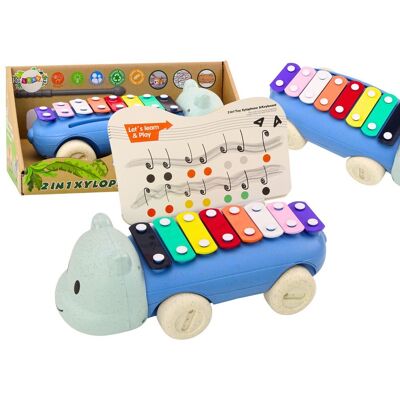 Lean Toys HIPOPOTAM NA KÓŁKACH KOLOROWE CYMBAŁKI Lean Toys HIPOPOTAM NA KÓŁKACH KOLOROWE CYMBAŁKI