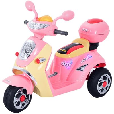 HOMCOM Elektroniczna motocykl dziecięcy - 6V, Róż+Żółty - Bezpieczny dla dzieci HOMCOM Elektroniczna motocykl dziecięcy - 6V, Róż+Żółty - Bezpieczny dla dzieci