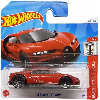 Mattel Hot Wheels 16 Bugatti Chiron Quarter Miles Heroes 2/5 (201/250) HTB88 Czerw Mattel Hot Wheels 16 Bugatti Chiron Quarter Miles Heroes 2/5 (201/250) HTB88 Czerw