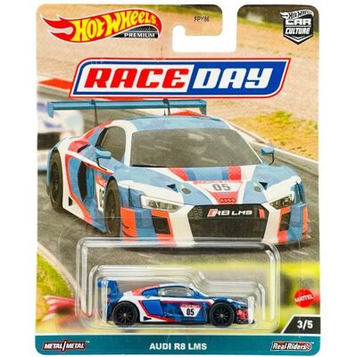 Hot Wheels 2021 Audi R8 Lms Race Day 3/5 Hkc61 Hot Wheels 2021 Audi R8 Lms Race Day 3/5 Hkc61