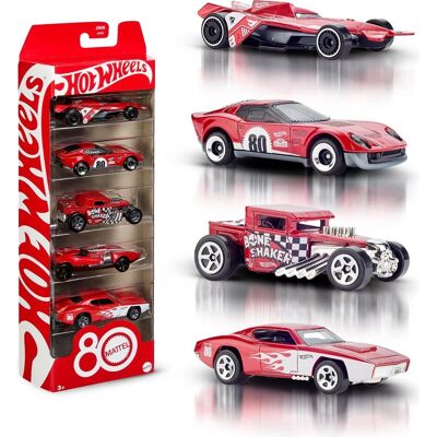HOT WHEELS 5-PACK 80-LECIE MATTEL JGK08 NOWY ZESTAW SAMOCHÓD MODEL HOT WHEELS 5-PACK 80-LECIE MATTEL JGK08 NOWY ZESTAW SAMOCHÓD MODEL