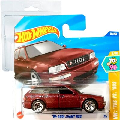 Hot Wheels - ´94 Audi Avant RS2 - HW: ´70s vs. ´90s 2/10 - HYW82 - Short Card - Rubinrot Metallic - Mattel 2025-1:64 Hot Wheels - ´94 Audi Avant RS2 - HW: ´70s vs. ´90s 2/10 - HYW82 - Short Card - Rubinrot Metallic - Mattel 2025-1:64