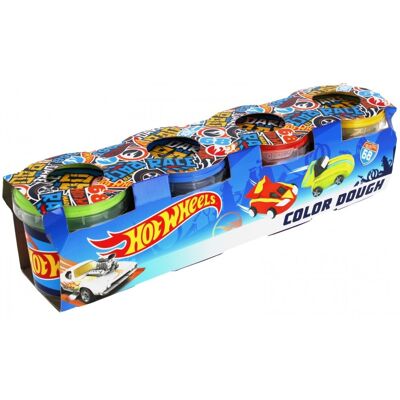 Creative Hot Wheels, Masa plastyczna 4 pojemniki Creative Hot Wheels, Masa plastyczna 4 pojemniki