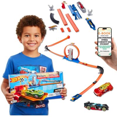 HOT WHEELS MEGA RAJD Tor Wyścigowy + Samochodziki MATTEL PREZENT DLA CHŁOPCA 5 6 7 8 9 10 Latka + EBOOK-1 HOT WHEELS MEGA RAJD Tor Wyścigowy + Samochodziki MATTEL PREZENT DLA CHŁOPCA 5 6 7 8 9 10 Latka + EBOOK-1