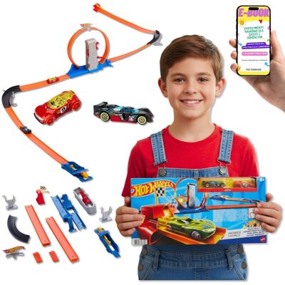 HOT WHEELS MEGA RAJD Zestaw Torów + 2 Autka MATTEL Tor Wyścigowy Dla Chłopca Syna + EBOOK HOT WHEELS MEGA RAJD Zestaw Torów + 2 Autka MATTEL Tor Wyścigowy Dla Chłopca Syna + EBOOK