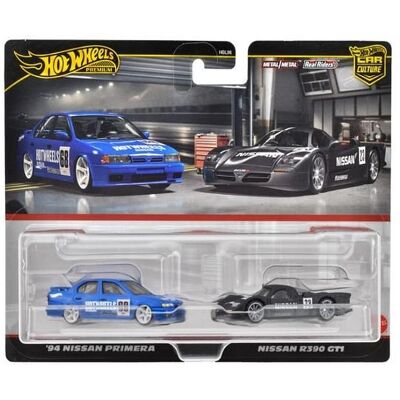 HOT WHEELS PREMIUM '94 NISSAN PRIMERA + NISSAN R390 GT1 HRR74 HOT WHEELS PREMIUM '94 NISSAN PRIMERA + NISSAN R390 GT1 HRR74