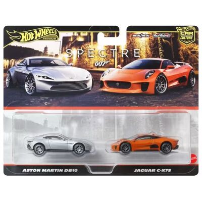 HOT WHEELS PREMIUM ASTON MARTIN DB10 + JAGUAR C-X75 JAMES BOND 007 'SPECTRE' 1:64 JBL04 HOT WHEELS PREMIUM ASTON MARTIN DB10 + JAGUAR C-X75 JAMES BOND 007 'SPECTRE' 1:64 JBL04