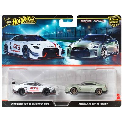 HOT WHEELS PREMIUM NISSAN GT-R NISMO GT3 + NISSAN GT-R (R35) 1:64 JBL05 NOWY MODEL METALOWY HOT WHEELS PREMIUM NISSAN GT-R NISMO GT3 + NISSAN GT-R (R35) 1:64 JBL05 NOWY MODEL METALOWY