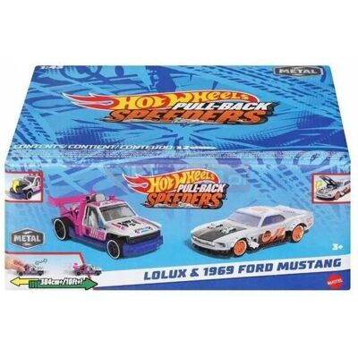 Mattel HOT WHEELS PULL-BACK SPEEDERS zestaw 2 aut Lolux & 1969 Ford Mustang HWH57 Mattel HOT WHEELS PULL-BACK SPEEDERS zestaw 2 aut Lolux & 1969 Ford Mustang HWH57
