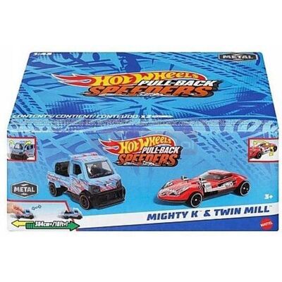 Mattel HOT WHEELS PULL-BACK SPEEDERS zestaw 2 aut Mighty K & Twin Mill HWH58 Mattel HOT WHEELS PULL-BACK SPEEDERS zestaw 2 aut Mighty K & Twin Mill HWH58