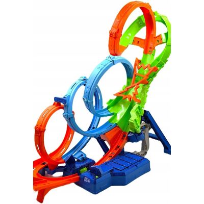Mattel Hot Wheels Tor Z 4 Pętlami Wielki Tor Do Akrobacji Samochodowych Brak Autka Mattel Hot Wheels Tor Z 4 Pętlami Wielki Tor Do Akrobacji Samochodowych Brak Autka