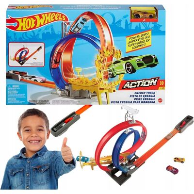 Mattel Hot Wheels Wyzwanie Podwójna Pętla Tor Kaskaderski Zestaw + Autko Pojazd Mattel Hot Wheels Wyzwanie Podwójna Pętla Tor Kaskaderski Zestaw + Autko Pojazd