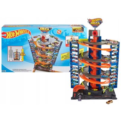 Hot Wheels Zakręcony Mega Garaż Tor Wyścigowy Gtt95 Ogromny Garaż + Auto Hot Wheels Zakręcony Mega Garaż Tor Wyścigowy Gtt95 Ogromny Garaż + Auto