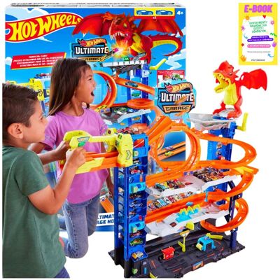 Hot Wheels Zestaw Mega Garaż Parking Atak Smoka + 2 Autka Prezent + Ebook Hot Wheels Zestaw Mega Garaż Parking Atak Smoka + 2 Autka Prezent + Ebook