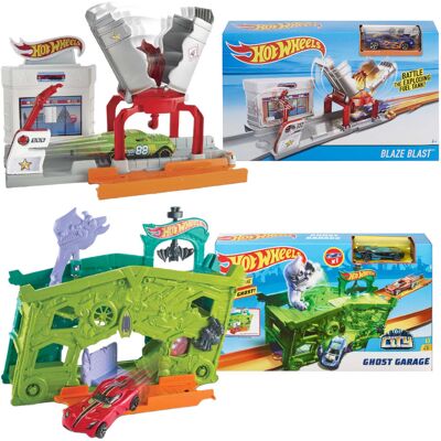 Hot Wheels Zestaw Pożar na Stacji FJN36 + Garaż Duchów FJN38 Hot Wheels Zestaw Pożar na Stacji FJN36 + Garaż Duchów FJN38