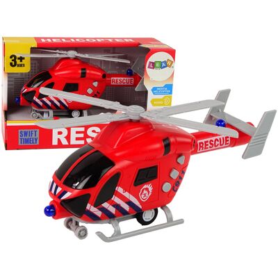 Lean Toys IDEALNY DLA MAŁEGO BOHATERA CZERWONY HELIKOPTER Z DŹWIĘKIEM Lean Toys IDEALNY DLA MAŁEGO BOHATERA CZERWONY HELIKOPTER Z DŹWIĘKIEM