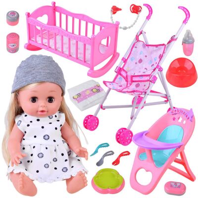 Lean Toys IDLA DZIECI NTERAKTYWNY BOBAS WÓZKIEM I KRZESEŁKIEM Lean Toys IDLA DZIECI NTERAKTYWNY BOBAS WÓZKIEM I KRZESEŁKIEM