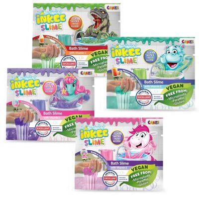 Other INKEE Mini Bath Slime - Zestaw 4 kopert Slime do wanny, zamienia wodę w szlam, 4 kolory i zapachy Other INKEE Mini Bath Slime - Zestaw 4 kopert Slime do wanny, zamienia wodę w szlam, 4 kolory i zapachy