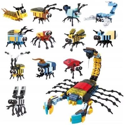 Inny producent INSEKTY KLOCKI FIGURKI OWADY PUZLE 3D LUDZIKI SUPER BOHATER ZESTAW 12w1 Inny producent INSEKTY KLOCKI FIGURKI OWADY PUZLE 3D LUDZIKI SUPER BOHATER ZESTAW 12w1