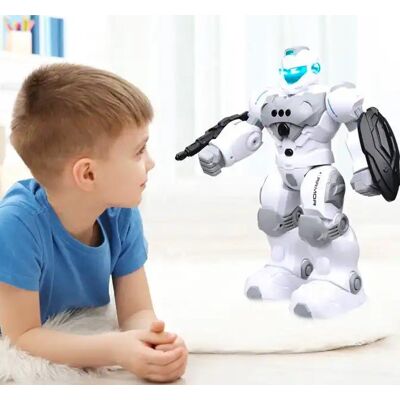 Inny producent Inteligentny Robot-Policjant R/C Sterowany Gestami Ręką, Pilot +6 Lat Inny producent Inteligentny Robot-Policjant R/C Sterowany Gestami Ręką, Pilot +6 Lat