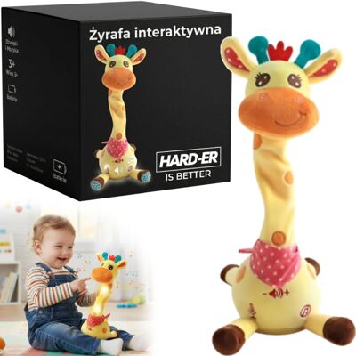 Interaktywna pluszowa żyrafa śpiewająca tańcząca dla dzieci dźwięki LED Hard-er Interaktywna pluszowa żyrafa śpiewająca tańcząca dla dzieci dźwięki LED Hard-er