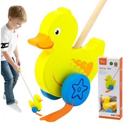 Lean Toys INTERAKTYWNA ZABAWKA PCHAJĄCA KACZUSZKA Lean Toys INTERAKTYWNA ZABAWKA PCHAJĄCA KACZUSZKA