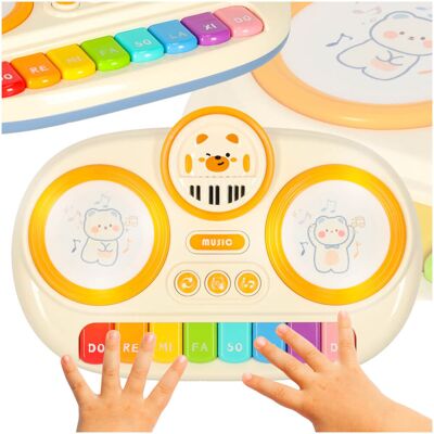 Artemis Interaktywne Pianinko dla Dzieci Organki Edukacyjne Światło i Dźwięk Beżowe Artemis Interaktywne Pianinko dla Dzieci Organki Edukacyjne Światło i Dźwięk Beżowe