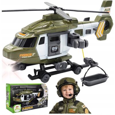 MEGADIDI INTERAKTYWNY HELIKOPTER ZABAWKOWY WOJSKOWY WYCIĄGARKA ŚWIATŁA DŹWIĘKI MEGADIDI INTERAKTYWNY HELIKOPTER ZABAWKOWY WOJSKOWY WYCIĄGARKA ŚWIATŁA DŹWIĘKI