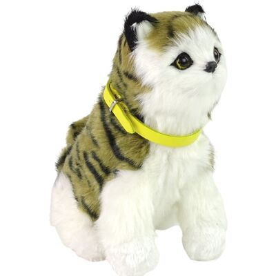Lean Toys Interaktywny Kot Kotek Pluszowy Miauczy Rusza Głową i Ogonem + Obroża Lean Toys Interaktywny Kot Kotek Pluszowy Miauczy Rusza Głową i Ogonem + Obroża