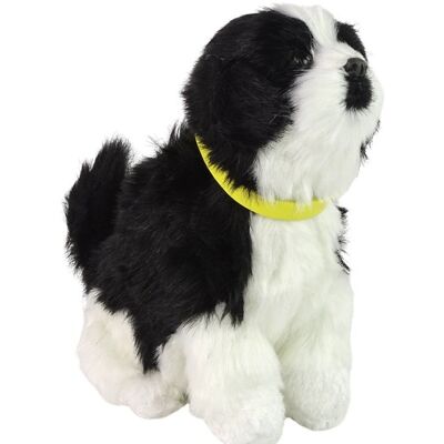 Lean Toys Interaktywny Piesek Border Collie Pluszowy + Żółta Obroża Lean Toys Interaktywny Piesek Border Collie Pluszowy + Żółta Obroża